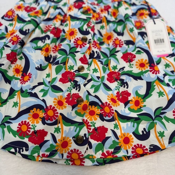 NWT Classic Prep 12 Year Audrey Scallop Olina Poplin Stretch Floral Kids Skirt - Picture 3 of 16
